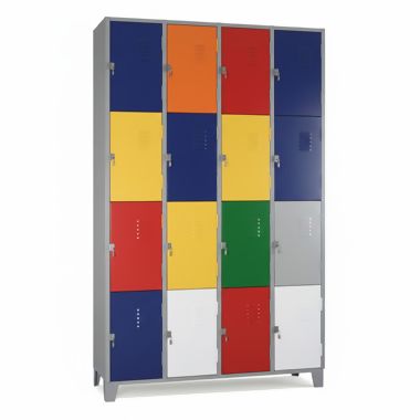 Roupeiro GR de Aço Com 16 Portas Colorido